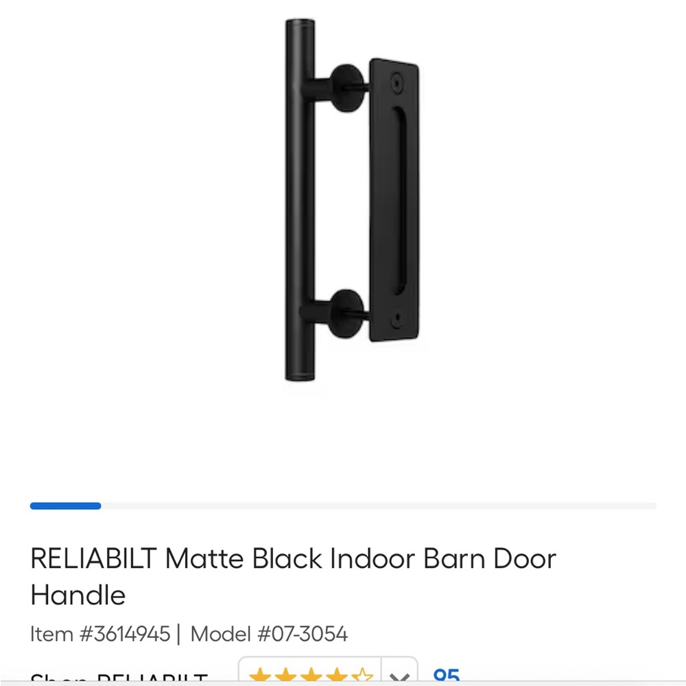 Reliabilt Pull And Flush Barn Door Handleset